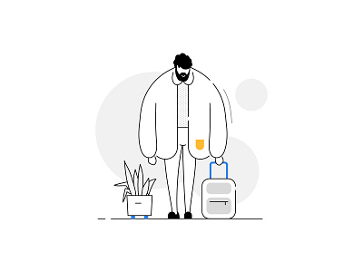 Please wait while we fetch the baggage detail 🧳 carry bag characters humans illustration plant product strolly travel bag traveller travellers