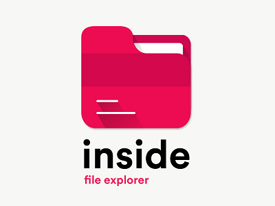 Inside - App Icon app file explorer folder icon identity inside long shadow material design paper shadow ui