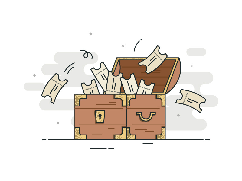 Coupon Treasure Box by Bonvarg on Dribbble