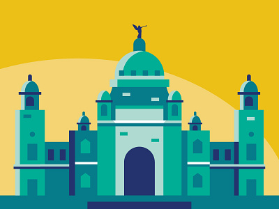 City illustration set - Kolkata app branding city design flat icon illustration logo ui ux vector web