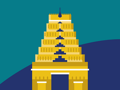 City illustration set - Chennai app branding city design flat icon illustration logo ui ux vector web
