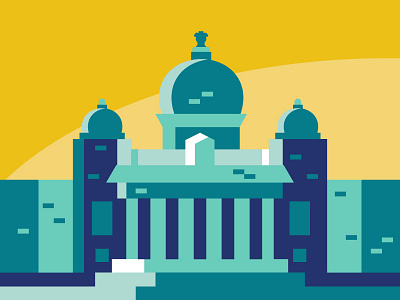 City illustration set - Bangalore app branding city design flat icon illustration logo ui ux vector web