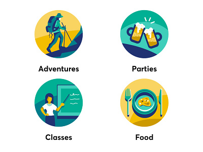 Illustration Set - Events High App by Treebo