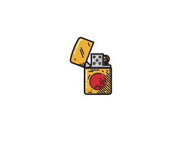Midnight Oil art creative design icon lighter logo mono line patch pin vector vectorart zippo