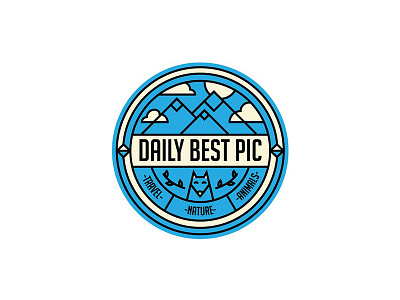 Daily Best Pick Logo animals instagram logo monoline mountain nature patch type vector vector art