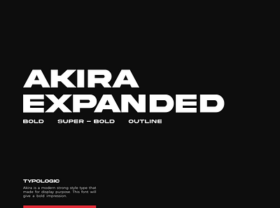 Akira Expanded black bold design display expanded font geometric logo outline poster type typeface typogaphy ultra bold