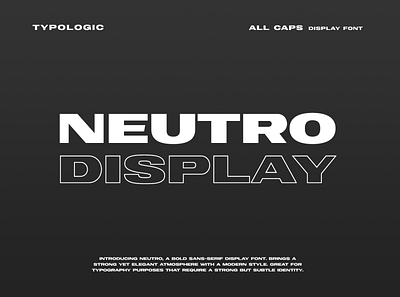Neutro Display Font bold display font outline type typeface typogaphy