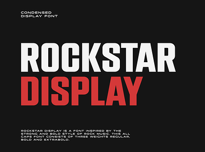 Rockstar Display Font bold branding display event font inspiration logo modern music poster sport typeface typogaphy ui