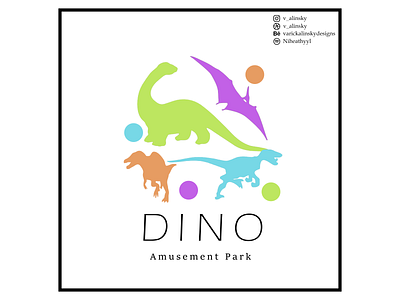 Day 35 - Dinosaur Amusement Park Logo dailylogochallenge design graphic design logo logo design vector