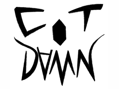 Cot Damn cotton hand lettering hand letters lettering logo sketch skull t shirt