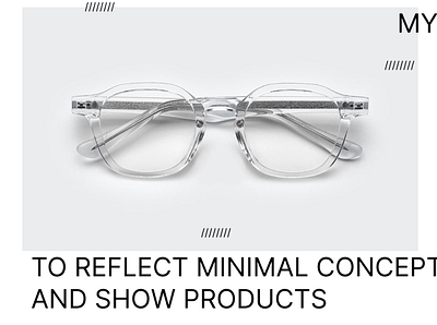 Present concept for eyeglasses website design graphic design ux web design