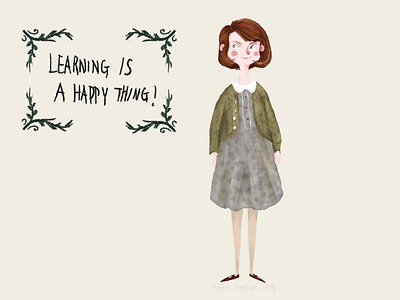 learning is a happy thing! illustration