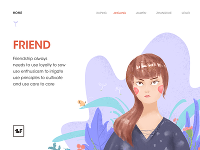 O MY FRIEND - JINGJING illustration uiux