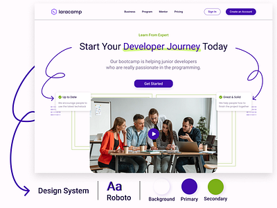 Laracamp (Redesign) #Day 3 design hero section uichallengeday3 webdesign