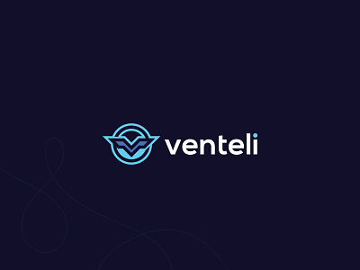 Venteli logo design - v lettermark / gaming
