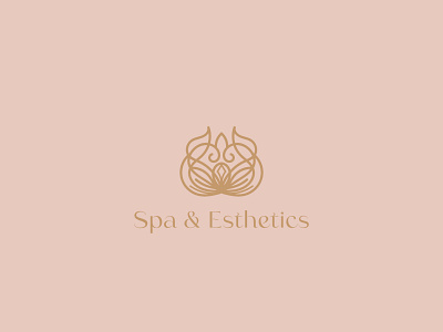 Spa and esthetics logo design line concept