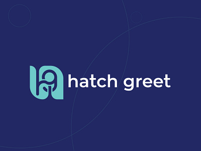 Hatch greet logo design - H G lettermark logo concept
