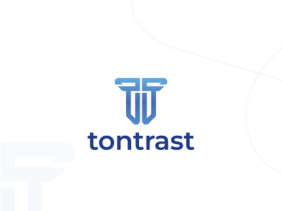 Tontrast logo design - T Lettermark