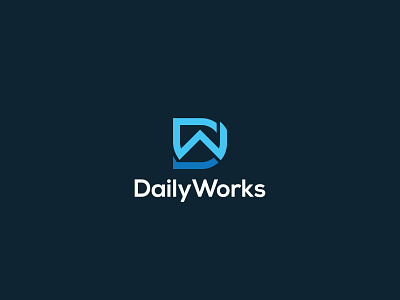 Daily works logo design - "DW" lettermark