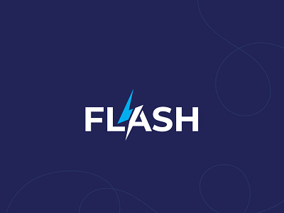 Flash logo design - Thunder bolt typography logo mark branding logo icon sign thunder vector