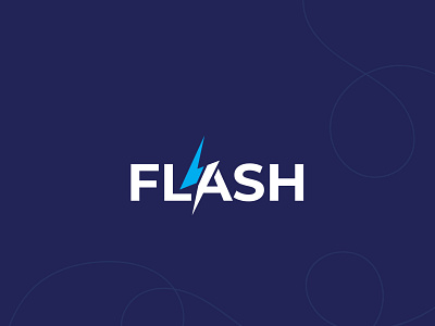 Flash logo design - Thunder bolt typography logo mark