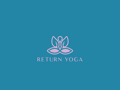 Return yoga logo design branding branding logo design graphic design icon logo vector