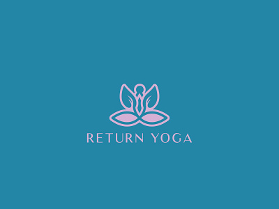 Return yoga logo design branding branding logo design graphic design icon logo vector