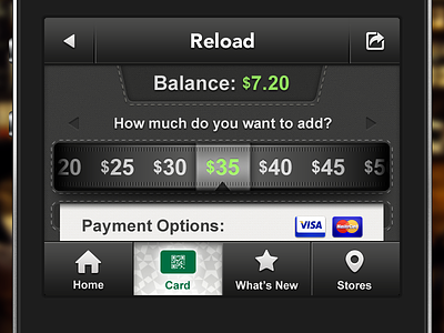 App Preview add funds app dial form ios slider starbucks wip