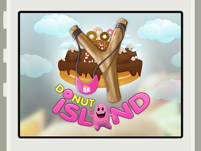 Donut Island Logo Lockup amazeballs app ar augmented reality donut island donut king ios