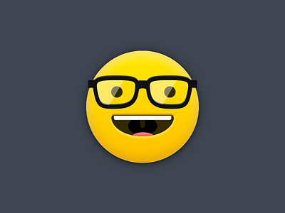 Designer emoji emoji glasses illustration smiley