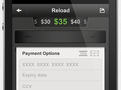 Dial Slider add funds app dial form ios slider wip