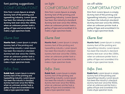 Font Pairings for a Massage Therapy Site