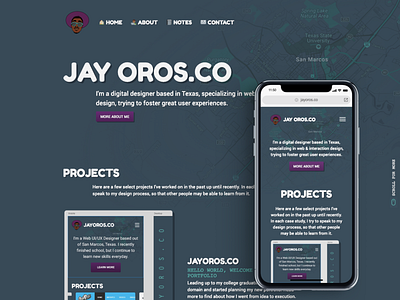 JAYOROS.CO - My Portfolio big text emoji nav homepage portfolio portfolio site responsive web design