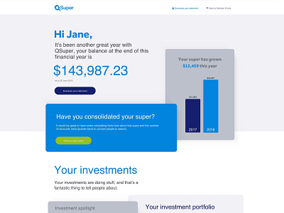 QSuper - Digital annual statement