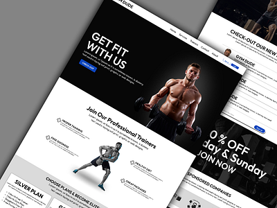 GYM DUDE WRODPRESS SITE UX/UI DESIGN BY HAMMAD