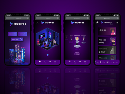 Awaves Project UI Designs