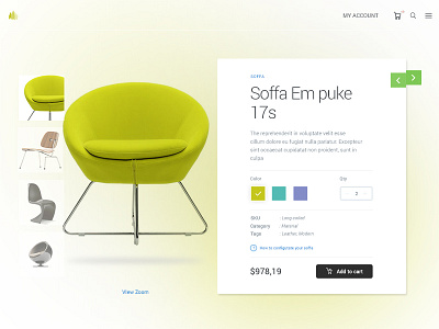 Soffa Single Product clean green product simple ui web woocommerce