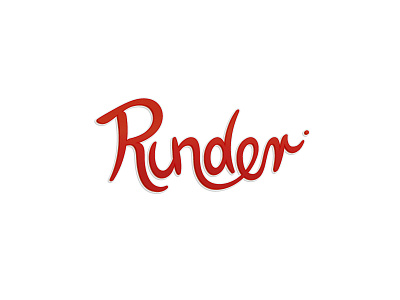 Runder Logo coffee drink fun lettering ligature logo mobile app order order drink outgoing red typeface
