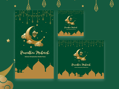 Ramadhan Series for Instagram Post feed graphic design instagram luxury design post ramadan ramadhan soci social media socmed story
