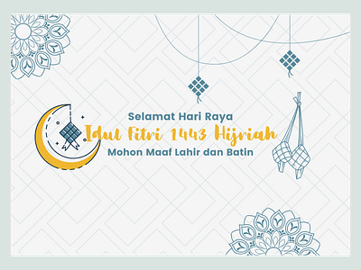 Happy Ied AlFitri for Banner or Social Media Post Design ads banner design feed happy instagram minimalist post ramadan social media socmed