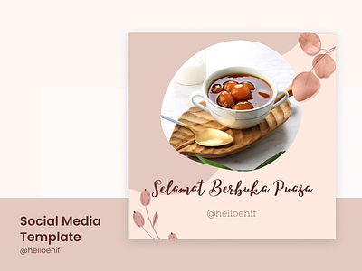 Social Media Template Ucapan Selamat Berbuka design feed instagram post social media socmed