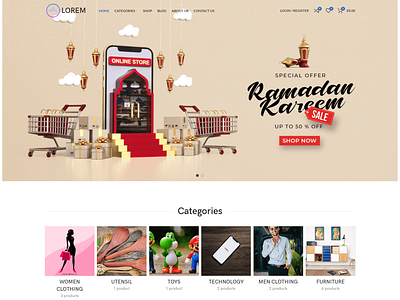 E-commerce Website web design