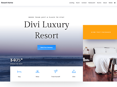 Resort Website web design