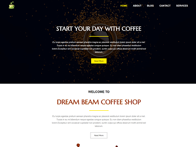 Coffee Shop website design