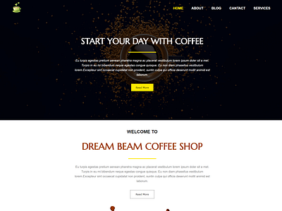 Coffee Shop website design