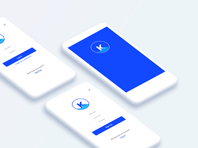 iOS App Design app design ios k login logo minimal sign up