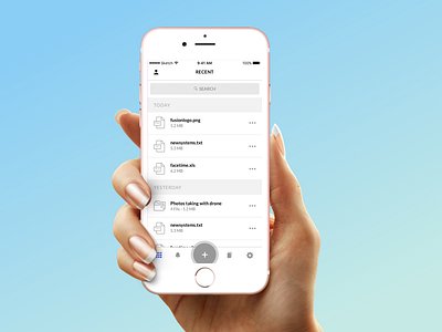 iOS App add app file ios iphone mobile recents storage ui ux
