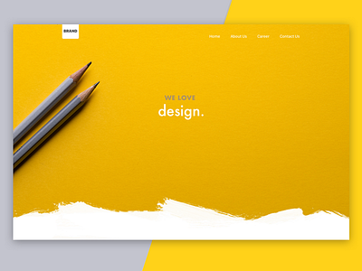 Agency Home Page agency contact creative home page studio ui web website yellow