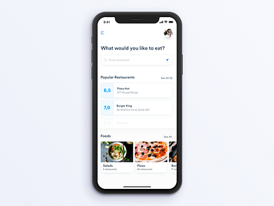 Restaurant App for iPhone X app food ios iphone iphonex restaurant search