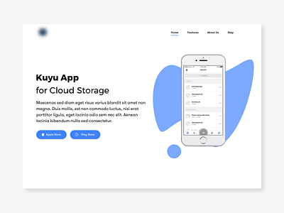 Landing Page for App app apple google play ios landing page storage ui web